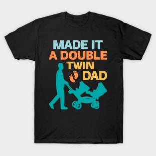 Father Of Twins New Baby Gift For Men Father day T-Shirt